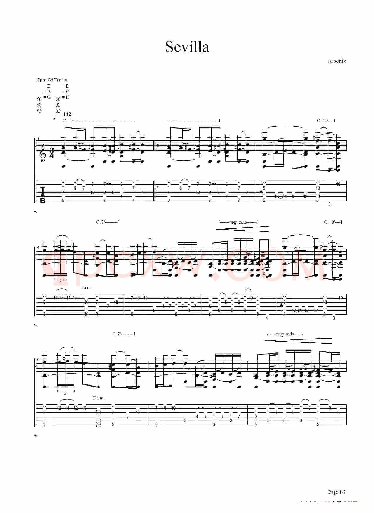 albeniz isaac sevilla 7144（古典吉他）