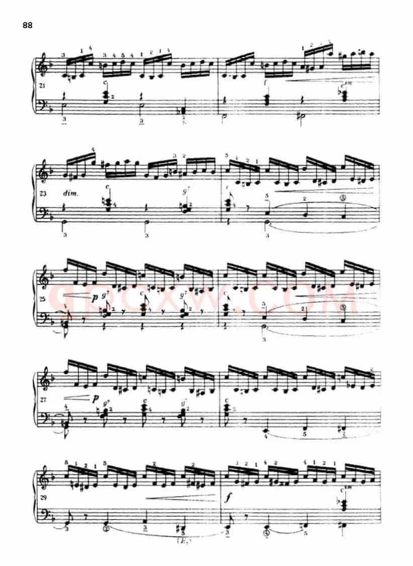 《车尔尼手风琴练习曲集》第Ⅲ册（P75—97）