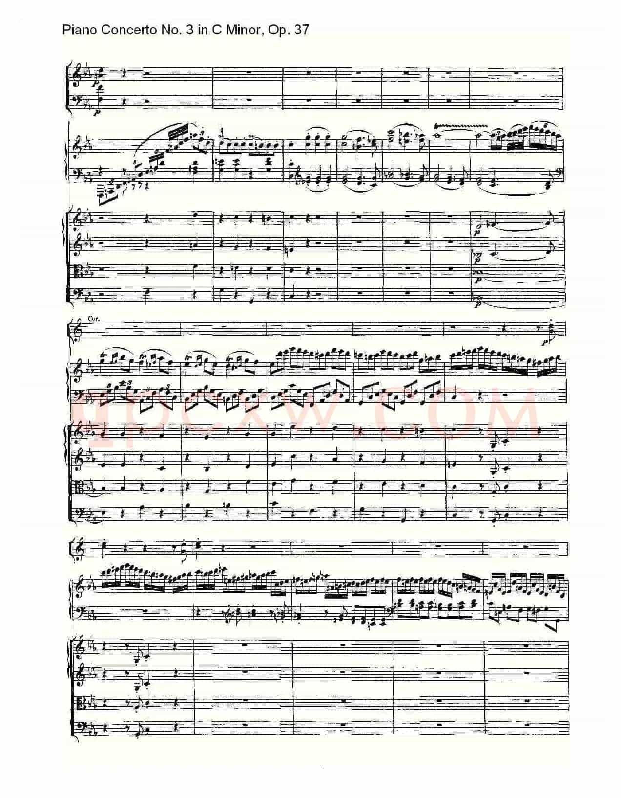 C小调钢琴第三协奏曲 Op.37 第一乐章