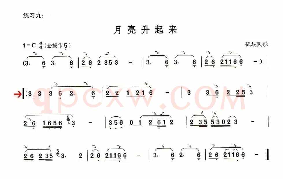 葫芦丝技巧练习之七：滑音练习