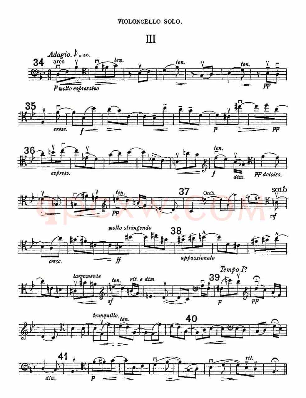 Edward Elgar Concerto e Minor Op85 For Cello（Cel）