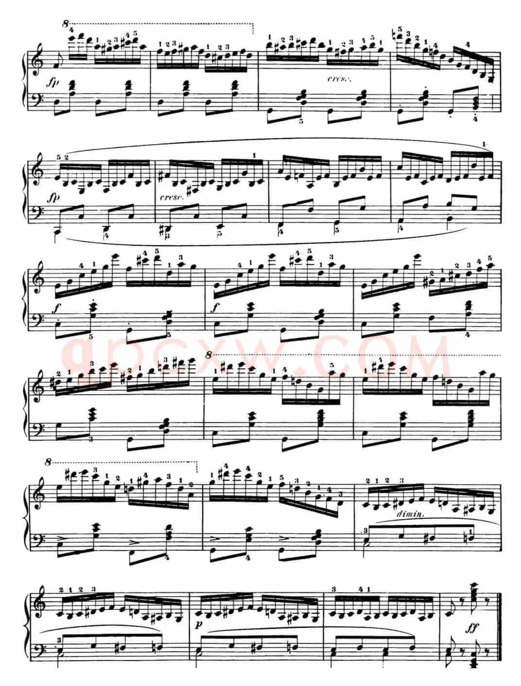 50首车尔尼Op.740钢琴手指灵巧技术练习曲（NO.16）