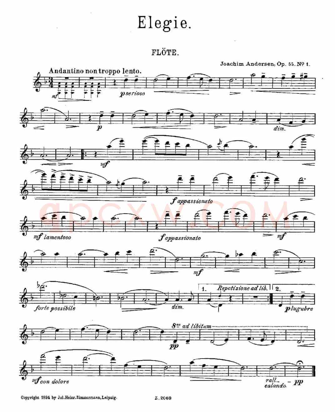 Elegie（Op.55 No.1）