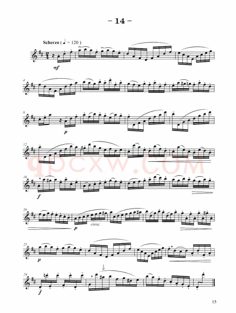 菲林萨克斯管练习曲（14）