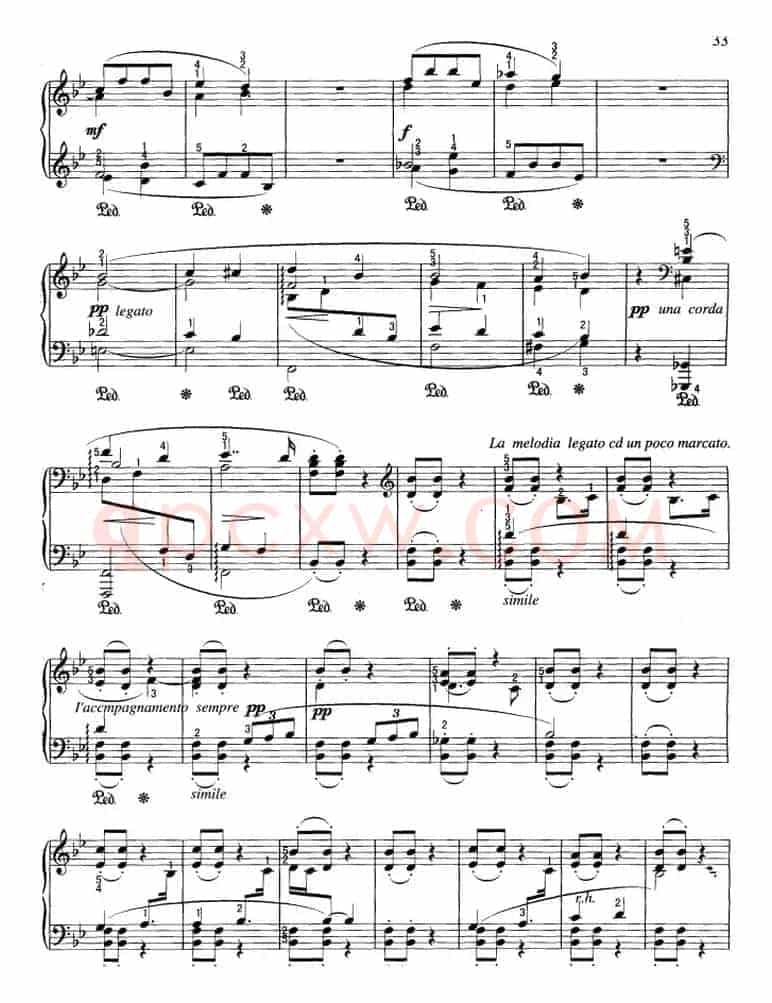 不可不弹的世界钢琴名曲：如歌的行板