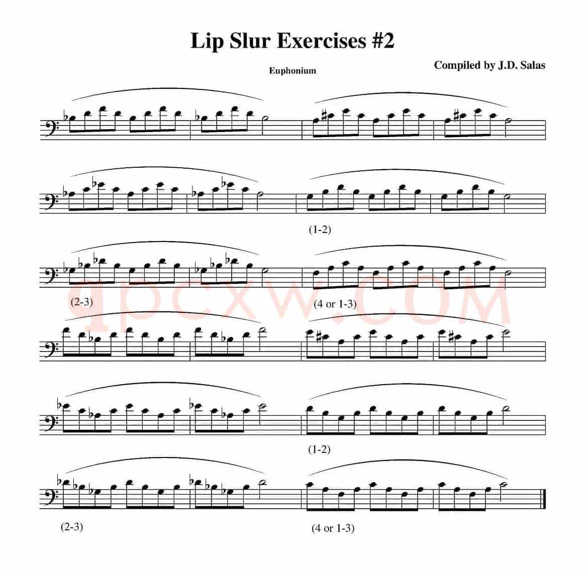Lip Slur Exercises-Euphonium（大号练习教材选曲）