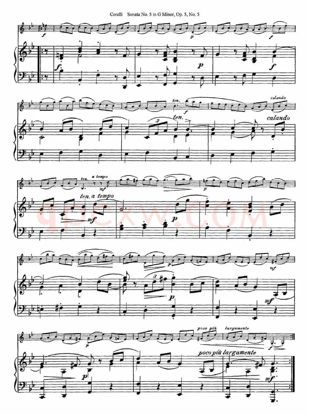 Sonata No.5 in G MinorOp.5 No.5（小提琴+钢琴伴奏）