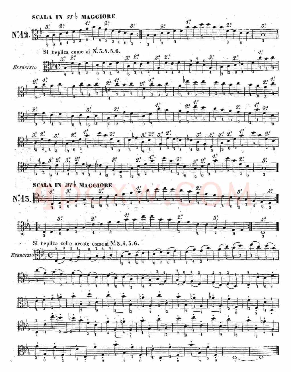 卡瓦利尼《中提琴演奏教程》练习曲