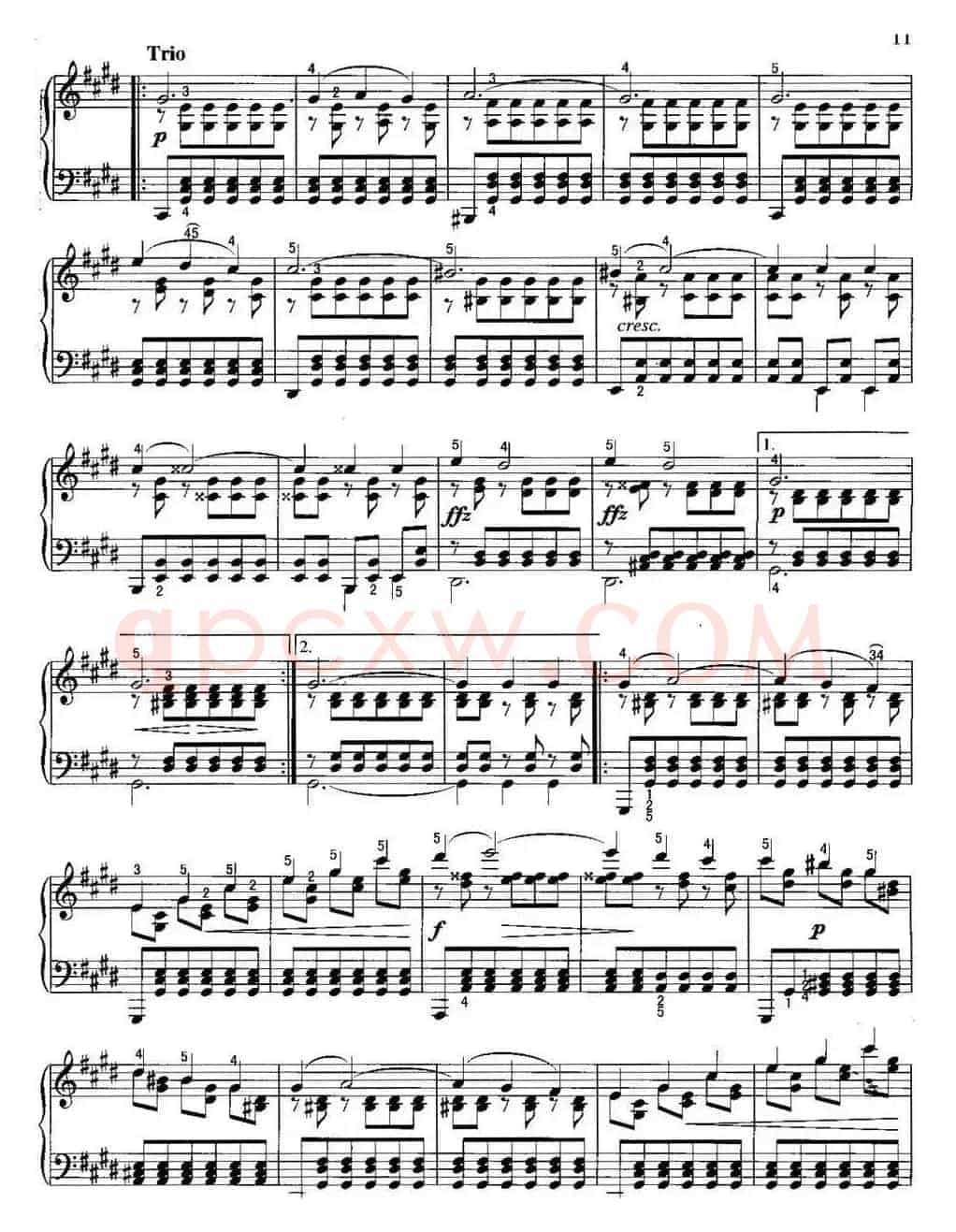 不可不弹的世界钢琴名曲：即兴曲（第4首）