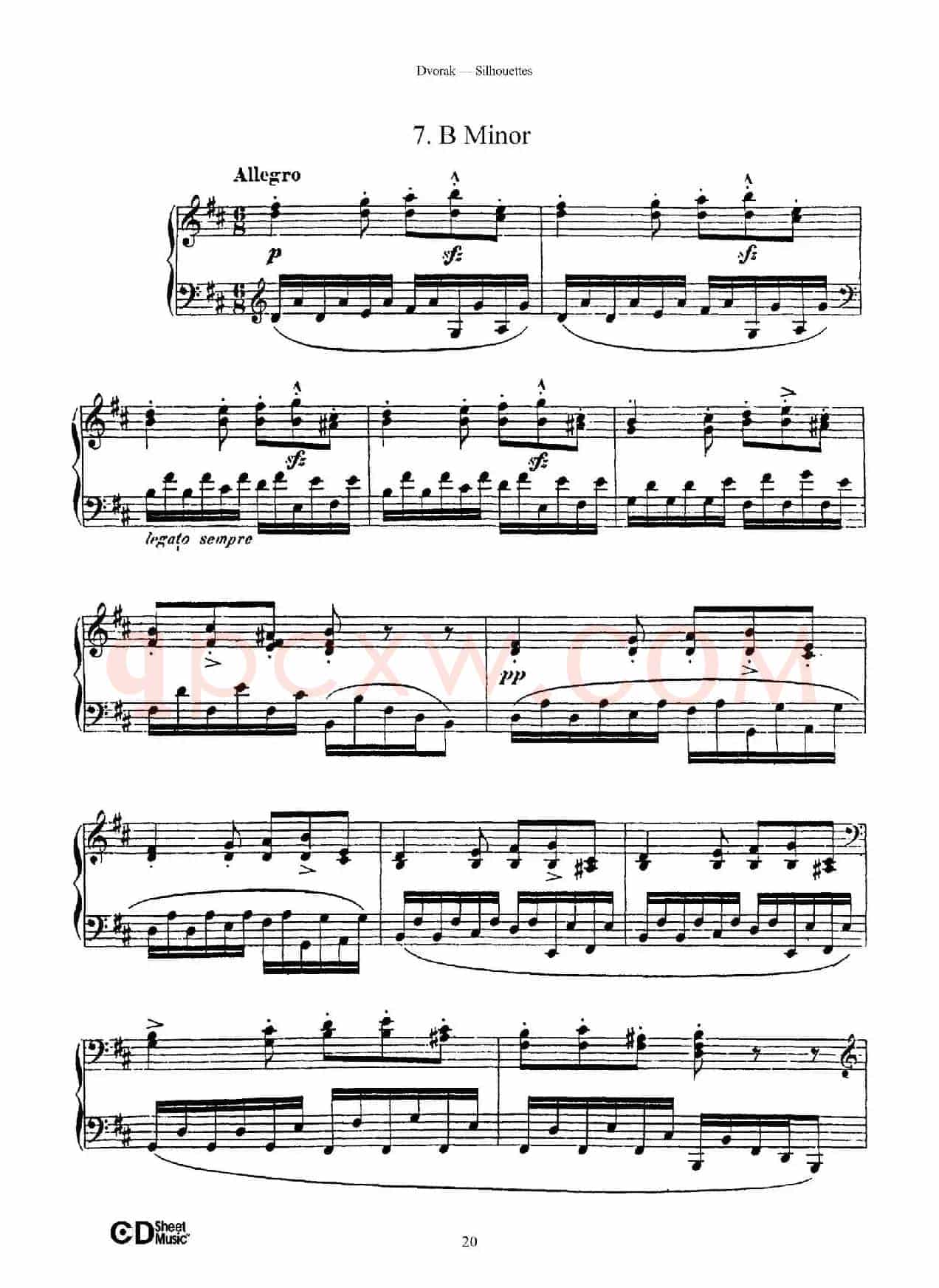 12 Silhouettes Op.8（12首剪影·7）