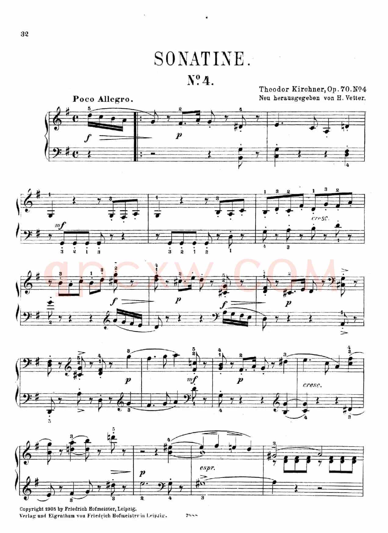 Five Sonatinas Op.70（5首钢琴小奏鸣曲·4）