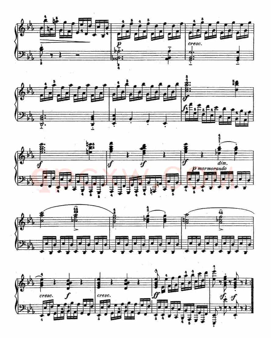 《车尔尼钢琴八度练习曲》OP.553-4