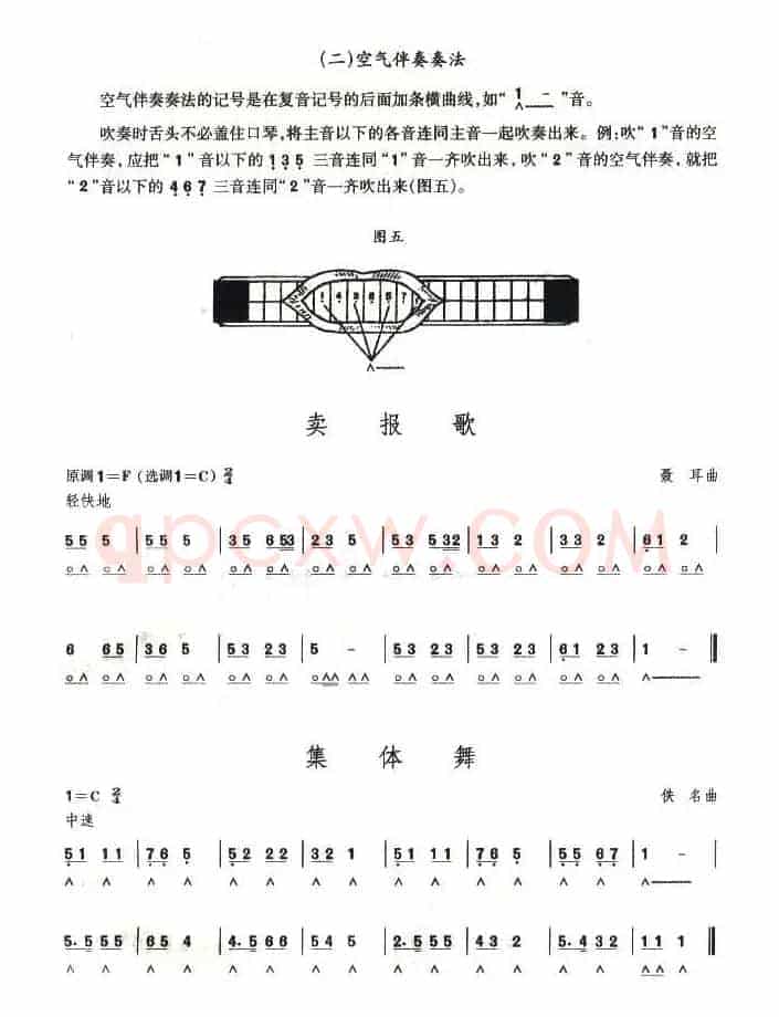 考级四级曲目：卖报歌、集体舞