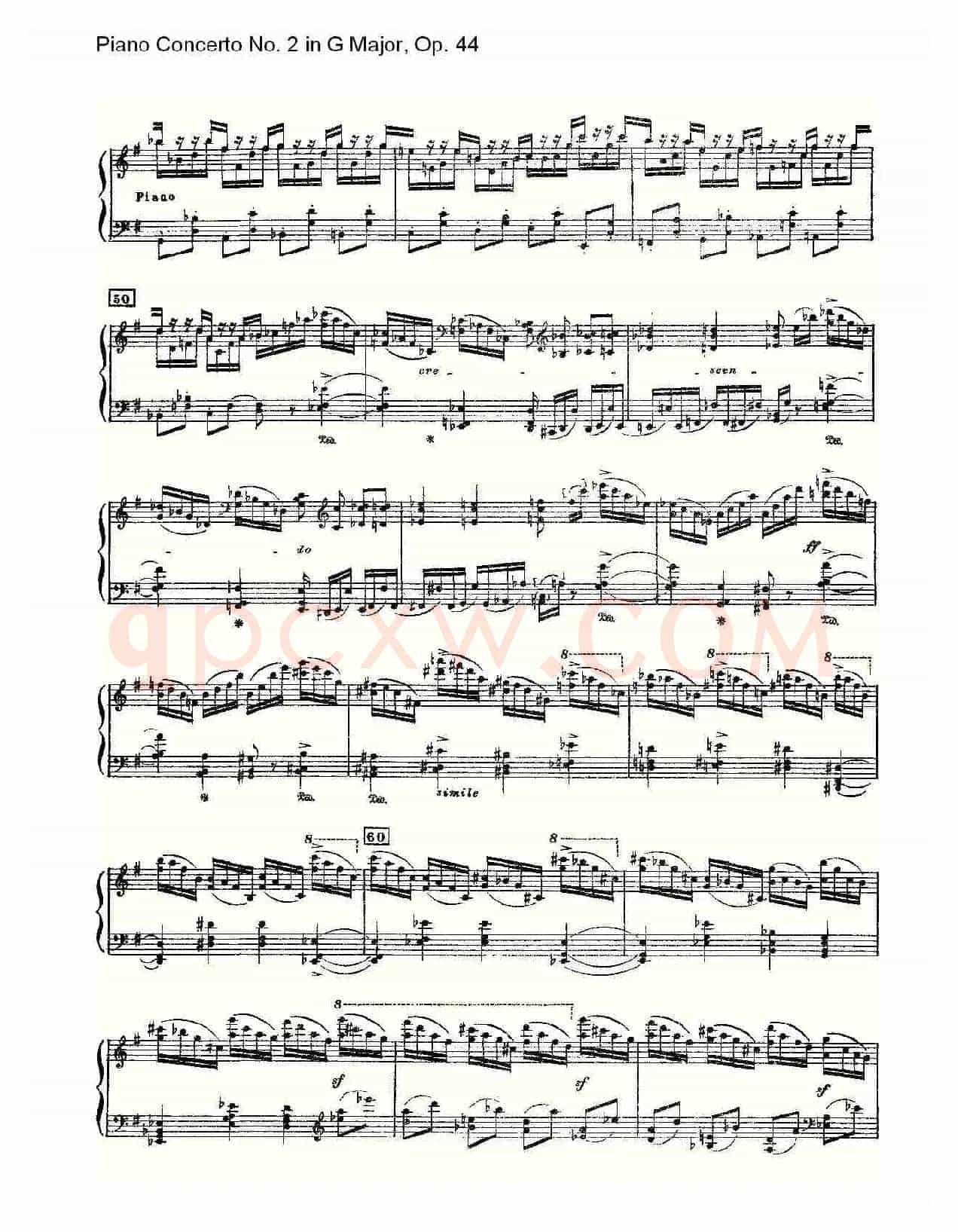 G大调第二钢琴协奏曲, Op.44第一乐章（一）