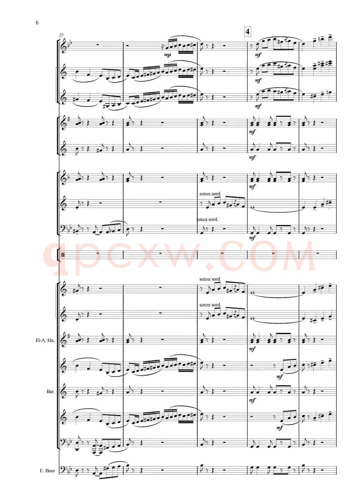 Черные глаза （探戈舞曲）（合奏、俄罗斯原版谱）