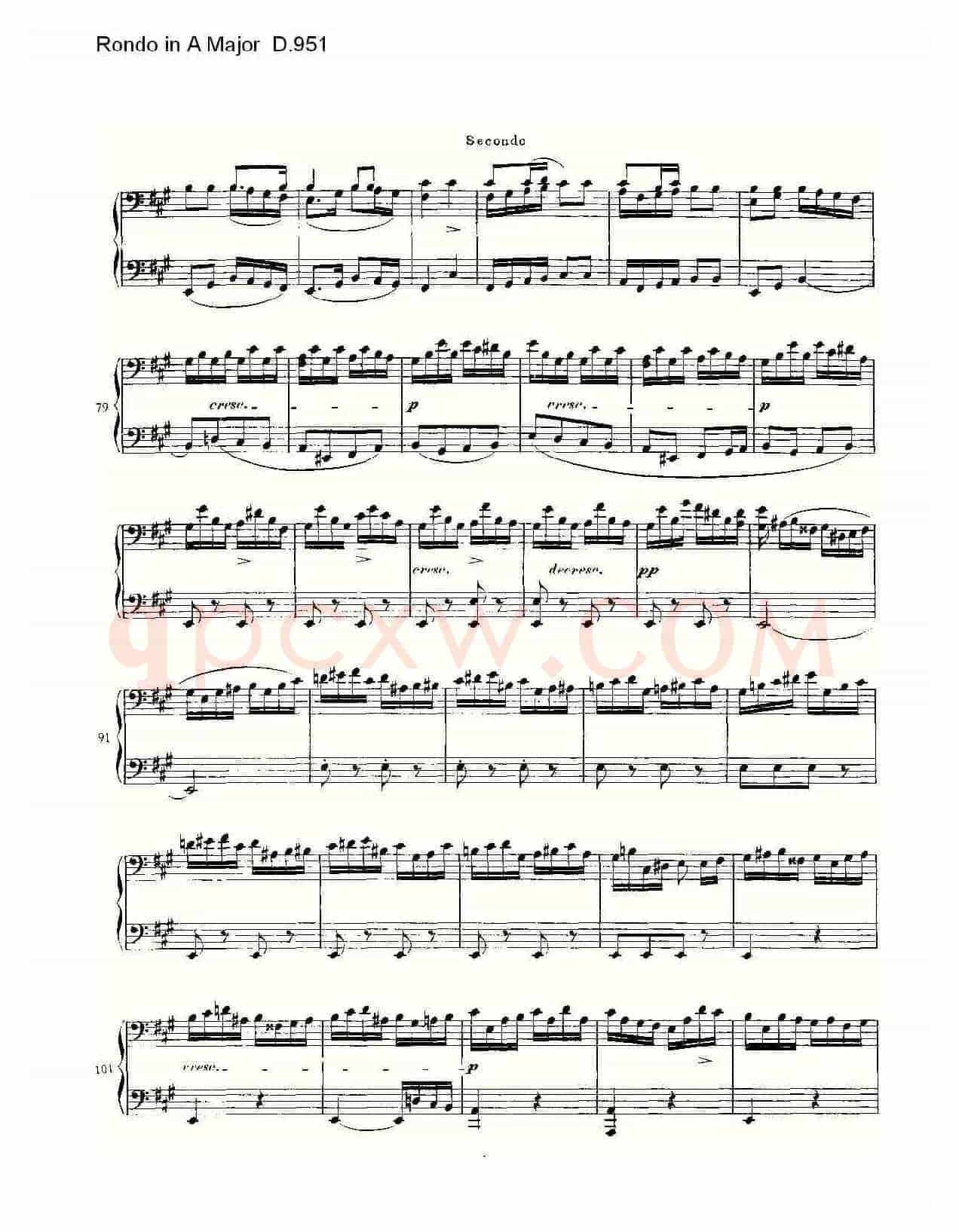 Rondo in A Major D.951(A大调回旋曲D.951)