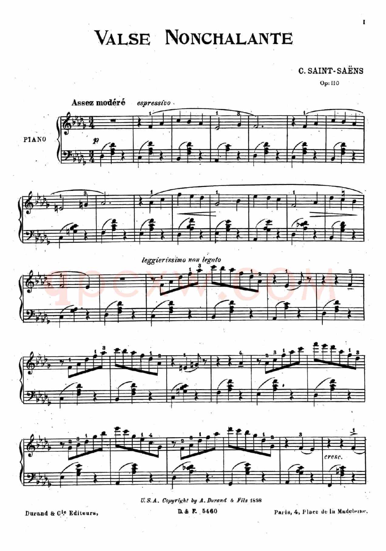 Valse Nonchalante Op.110（随意圆舞曲）