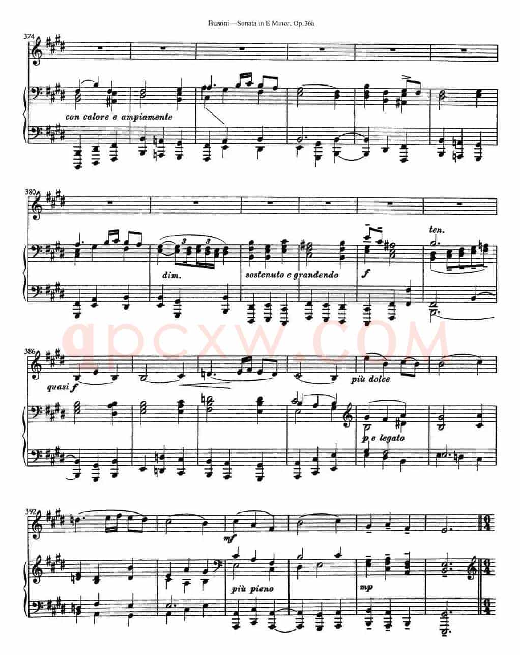 Violin Sonata No.2 in E Minor Op.36（小提琴+钢琴伴奏）