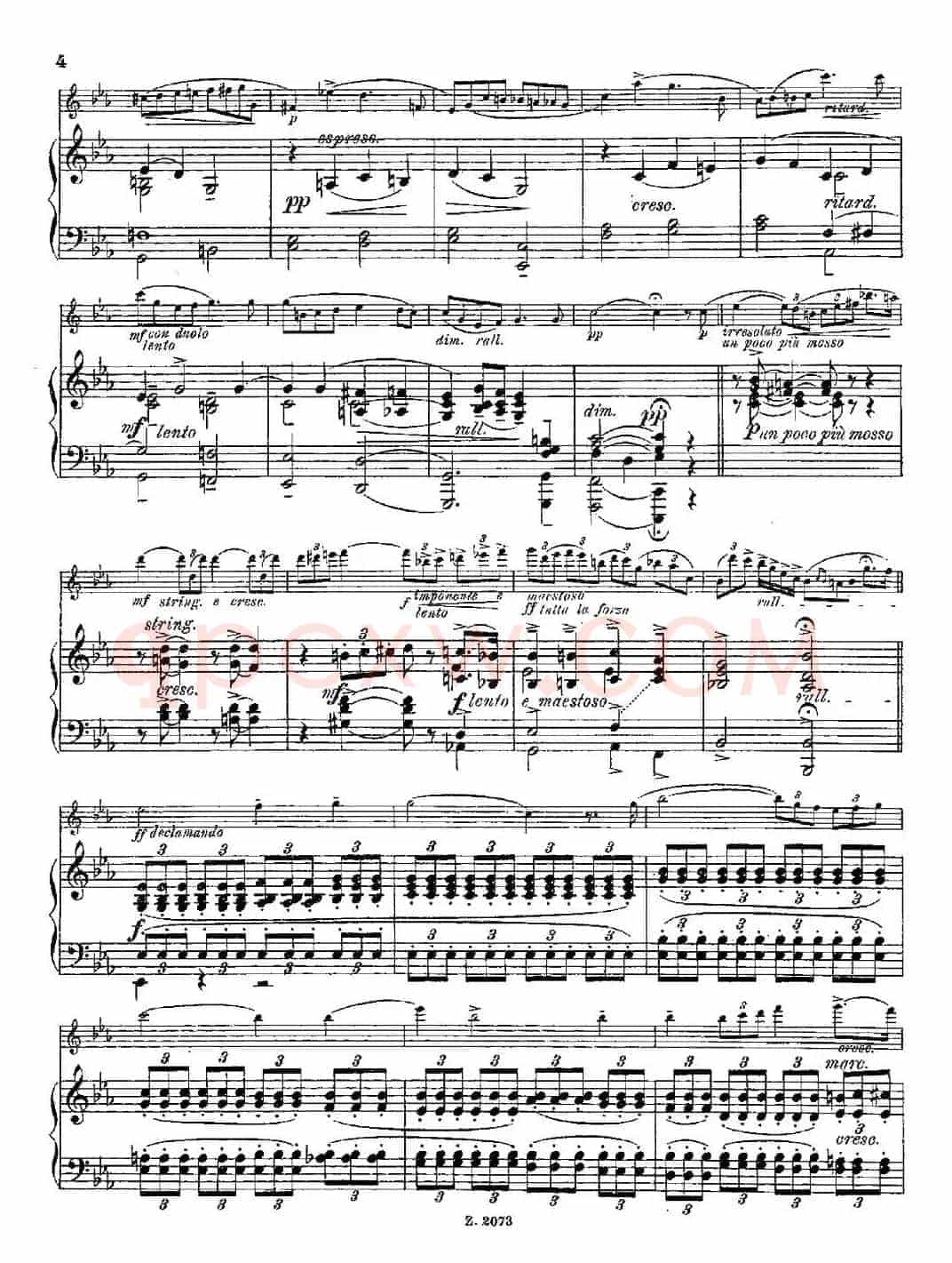 Legende（Op.55 No.5）（长笛+钢琴伴奏）