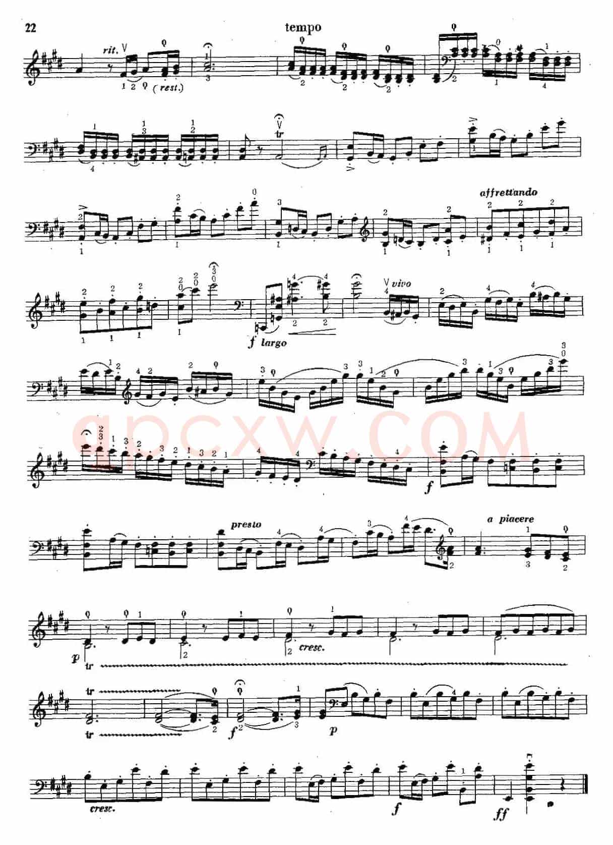 E大调奏鸣曲（大提琴）