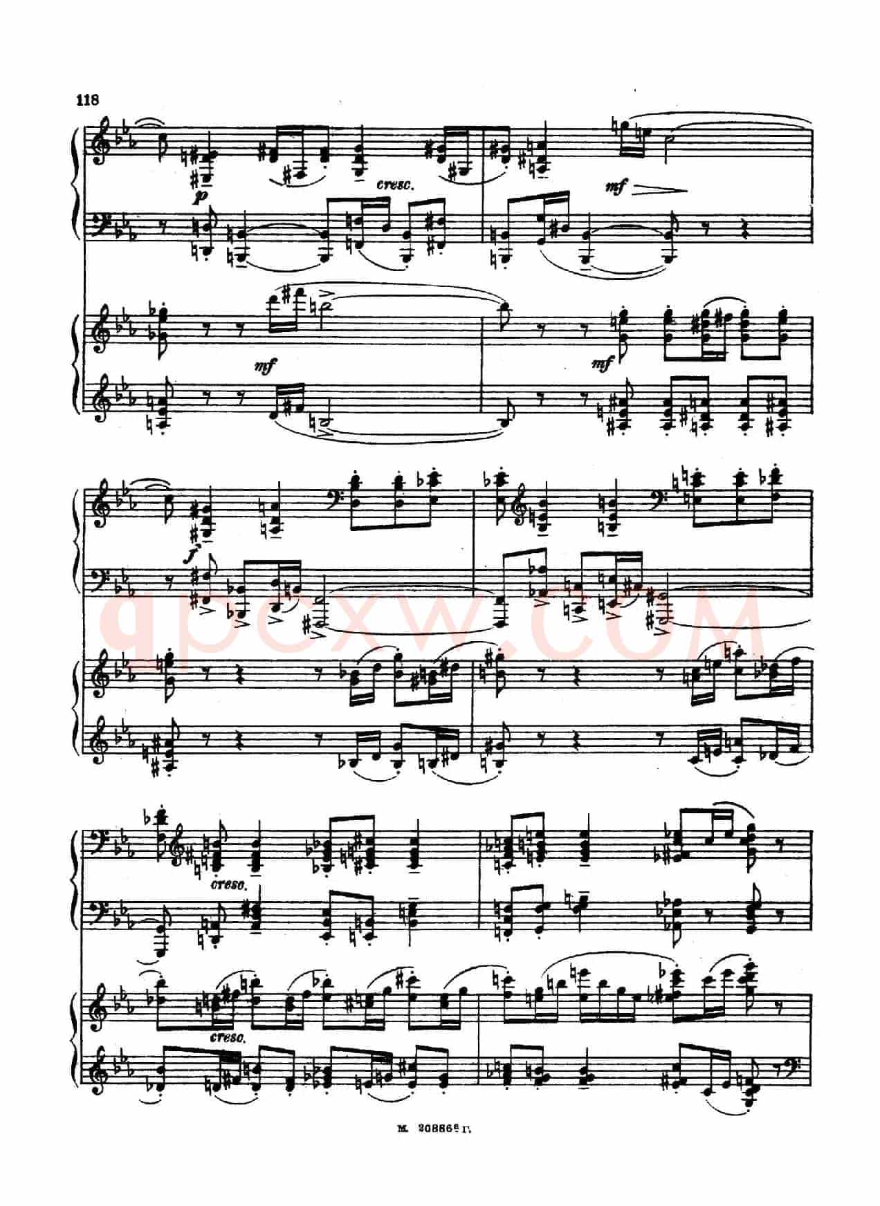 交响舞曲 Symphonic Dance Op.45（双钢琴）