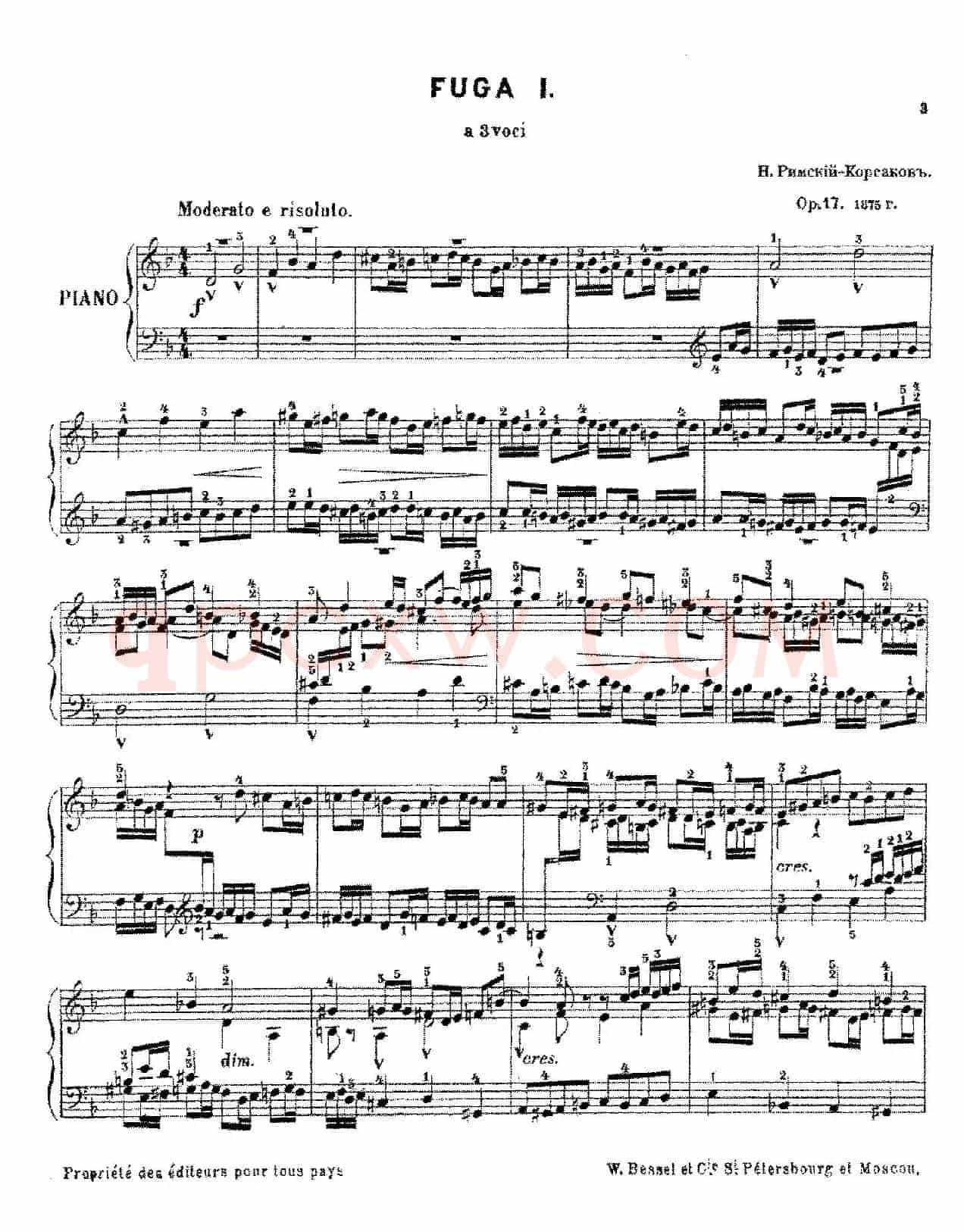 Six Fugues Op.17（6首赋格·Ⅰ）