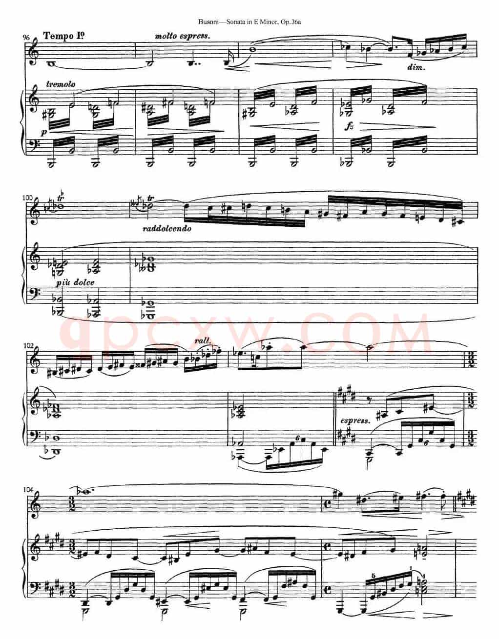 Violin Sonata No.2 in E Minor Op.36（小提琴+钢琴伴奏）