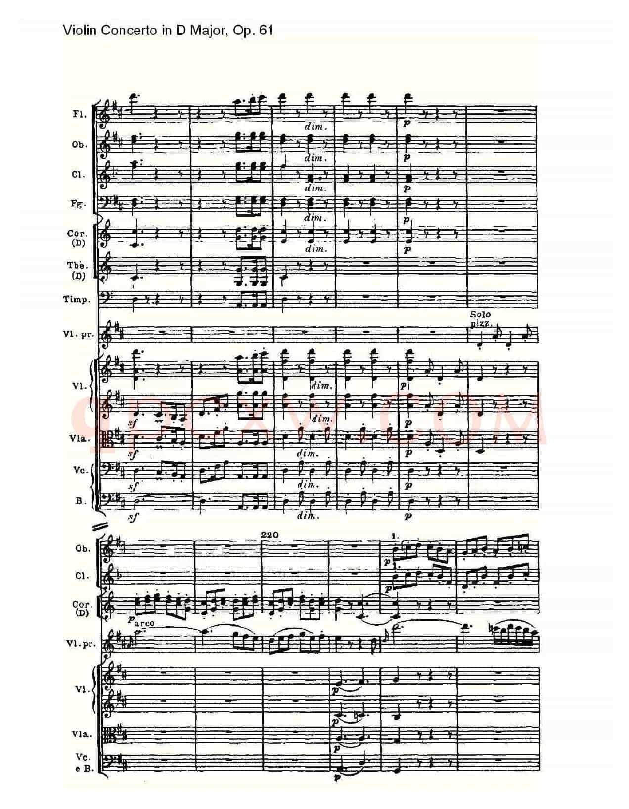 D大调小提琴协奏曲 Op.61第三乐章