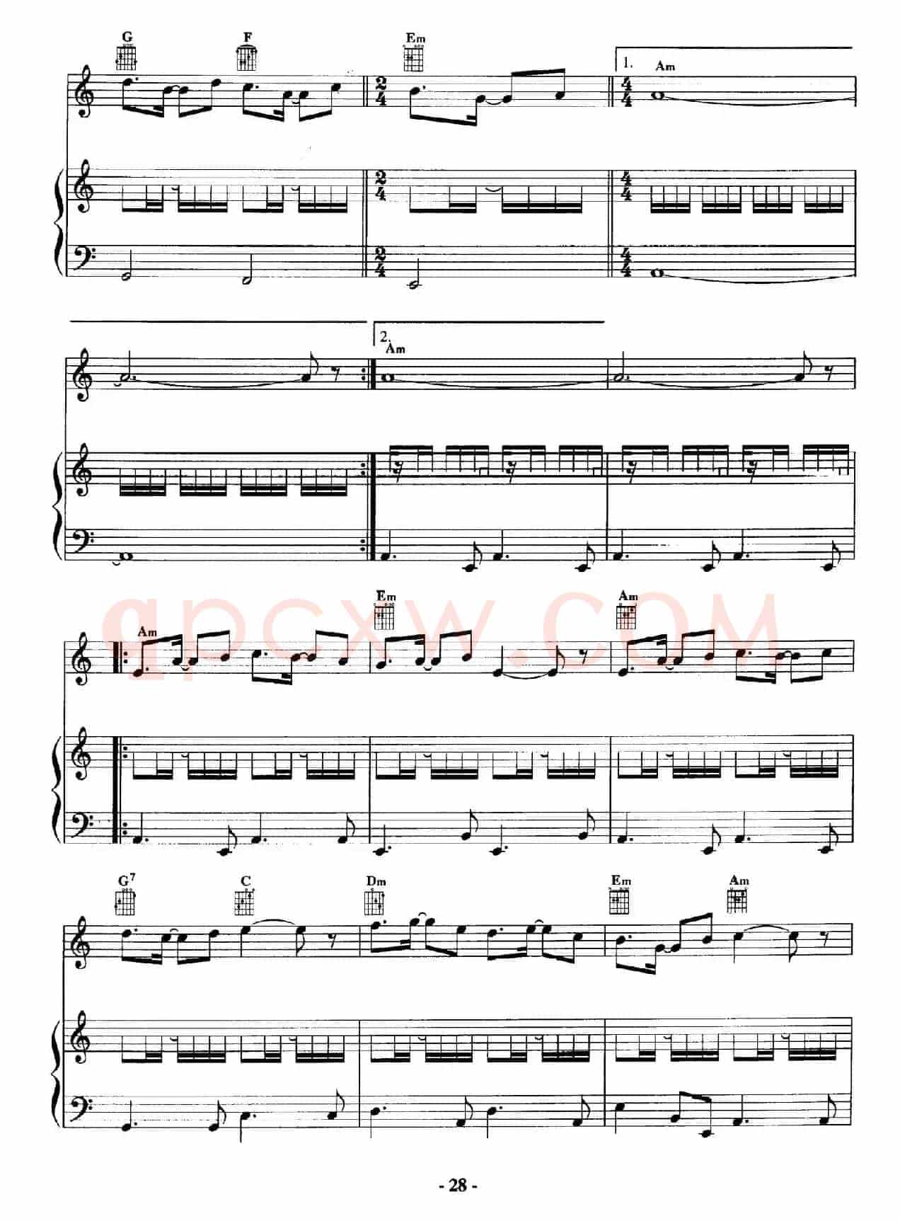 电影配乐大师莫瑞康最佳20首钢琴谱（Best of Ennio Morricone·8）