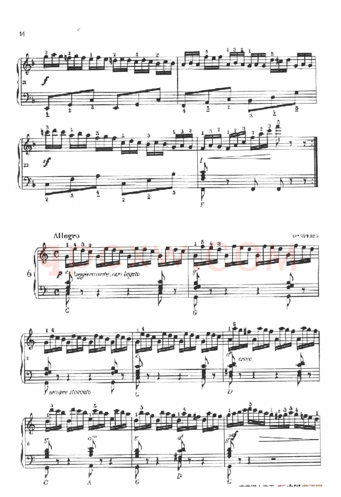 《车尔尼手风琴练习曲集》第Ⅱ册（第5——8首）