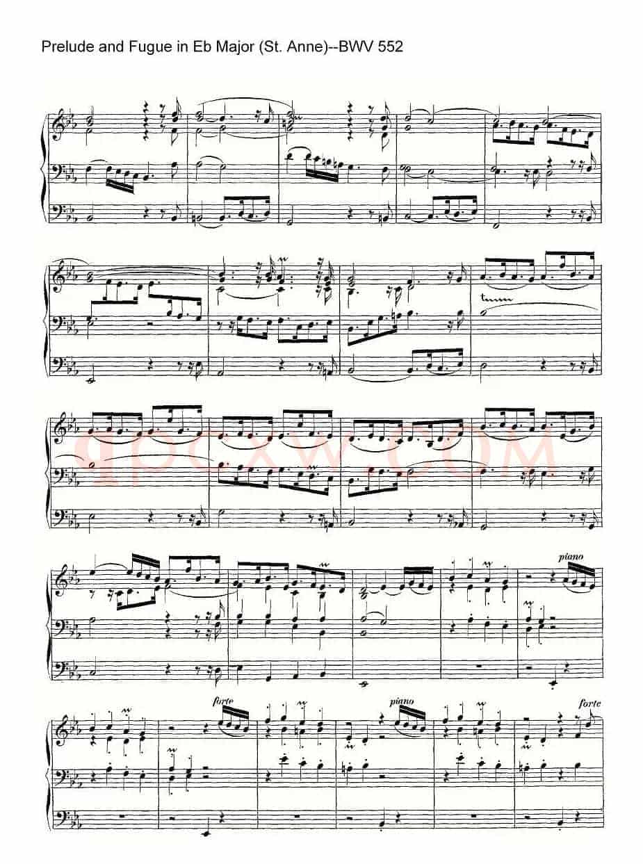 Prelude and Fugue in Eb Major (St. Anne)--BWV 552(管风琴)