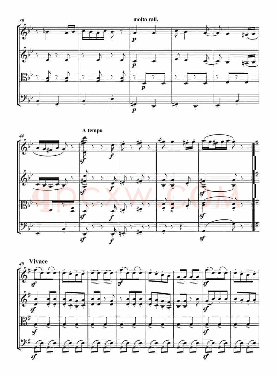 匈牙利舞曲（弦乐四重奏）