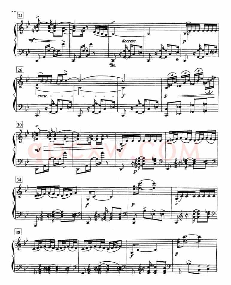 钢琴教程第七级 中外乐曲（前奏曲 No.1）