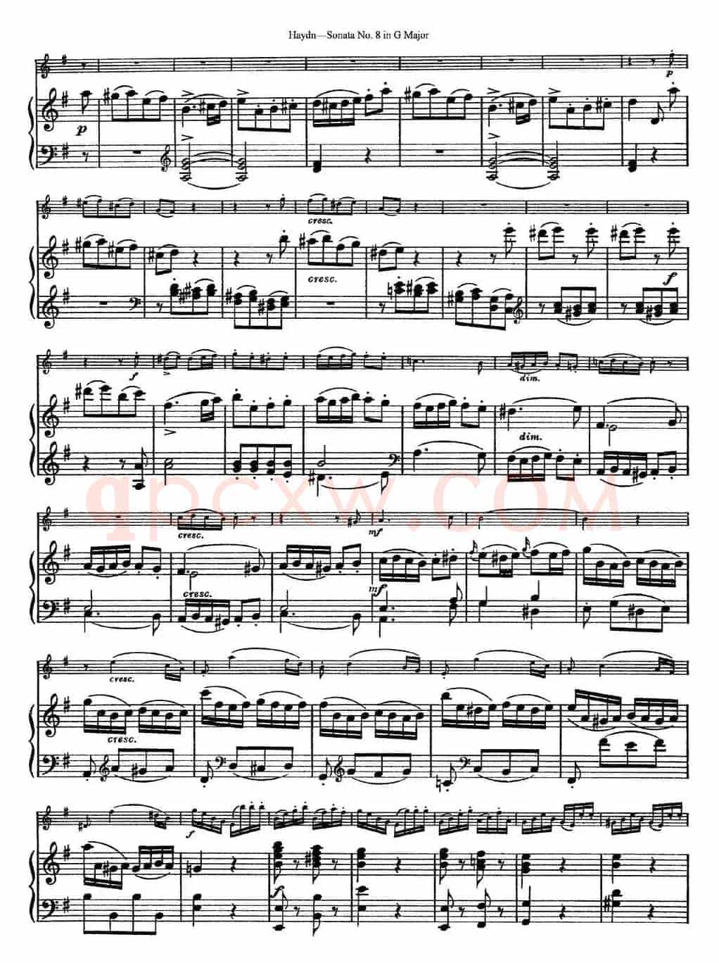 Violin Sonata No.8 in G Major（小提琴+钢琴伴奏）