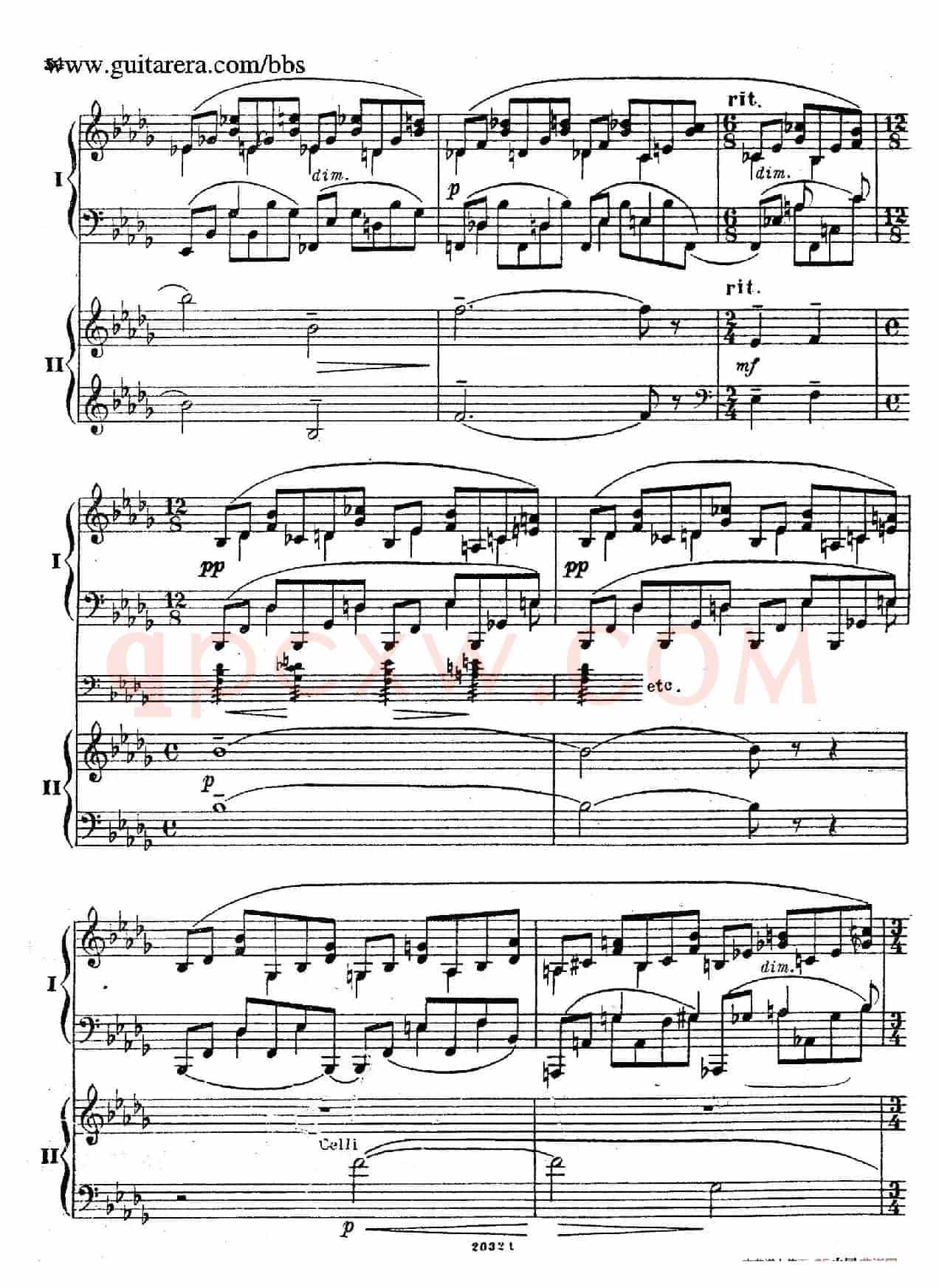 Rhapsody On A Theme Of Paganini Op.43(帕格尼尼主题狂想曲·双钢琴)(P41——60)
