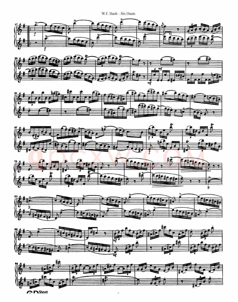Six  Duets（6首二重奏）（1）