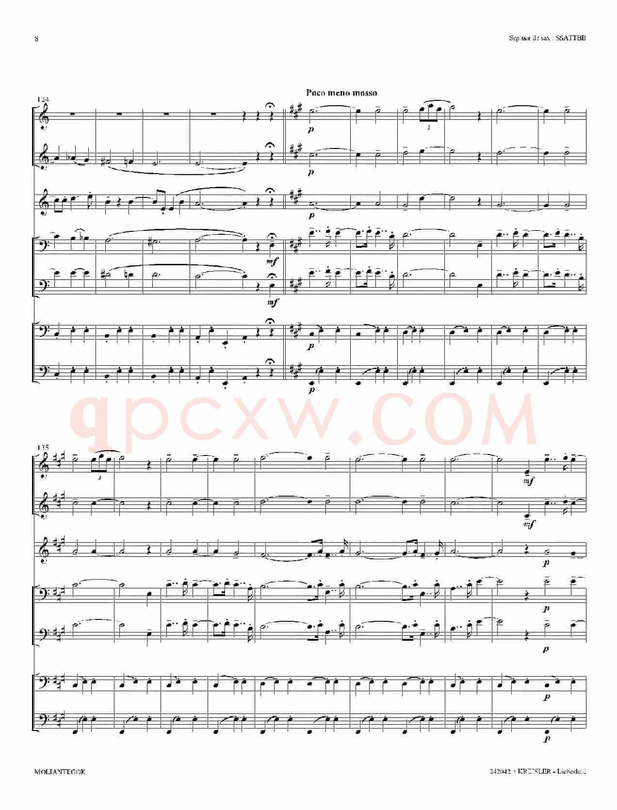 Liebesleid（四重奏、总谱）