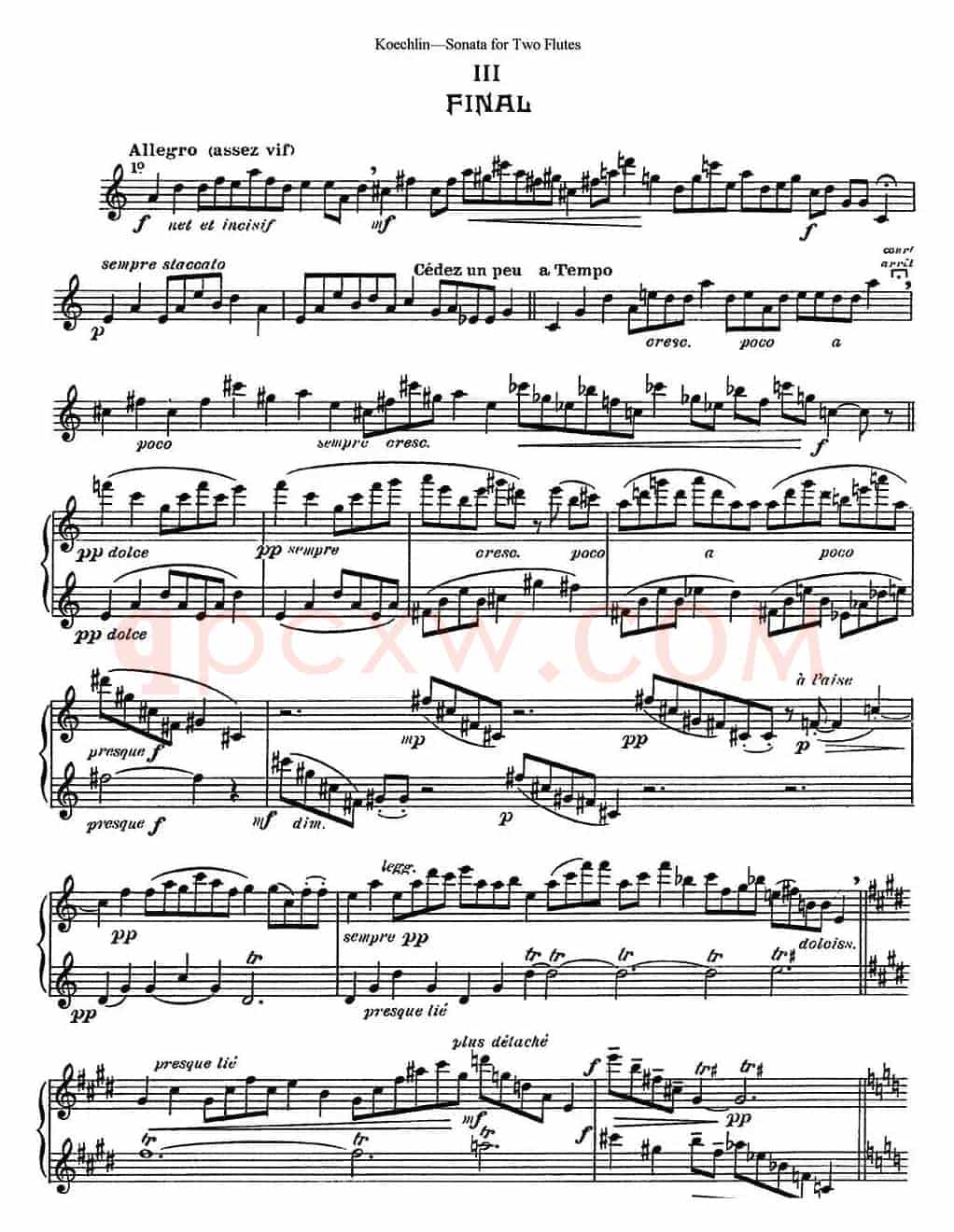 考埃琳双长笛奏鸣曲（NO.3）