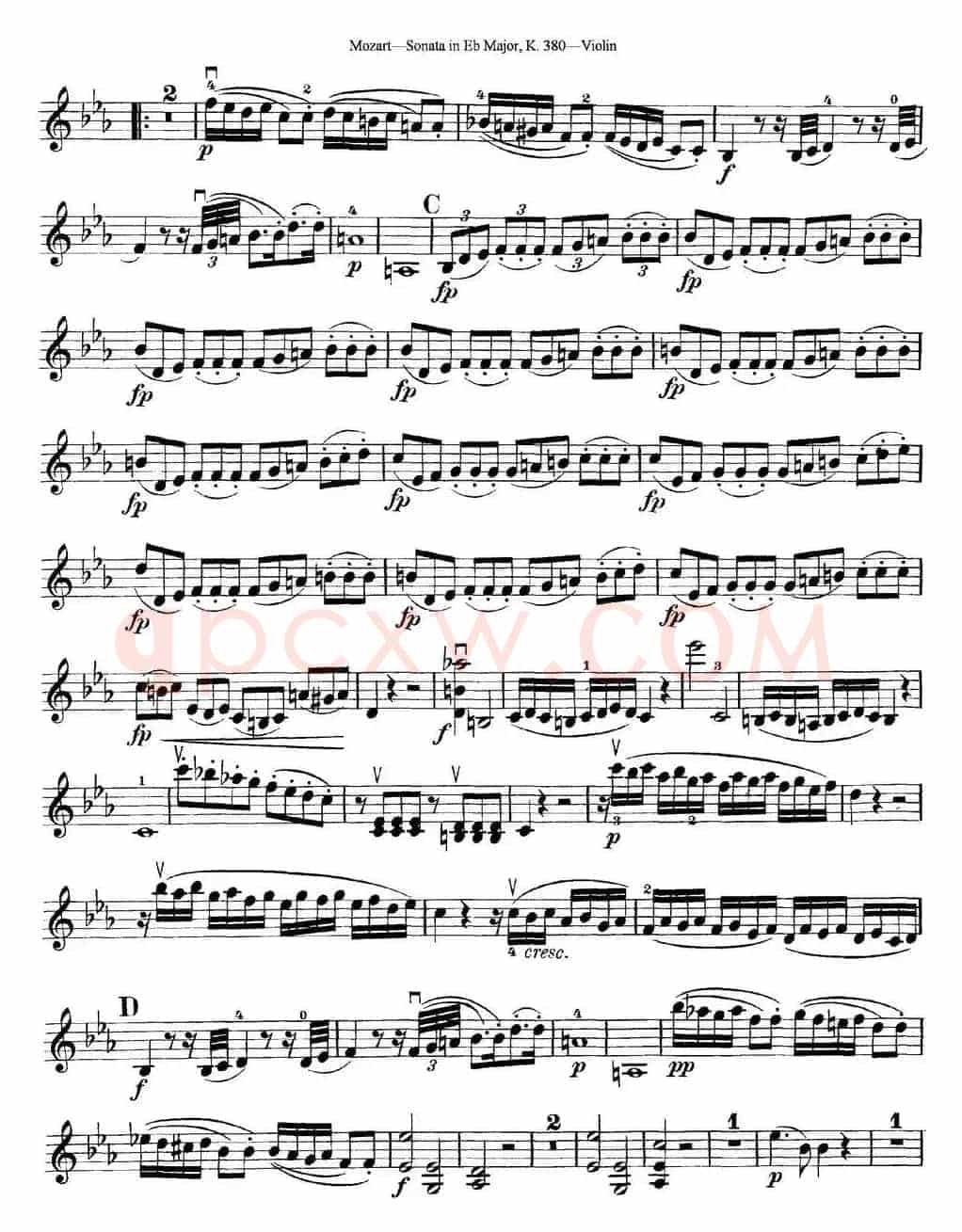 Violin Sonata in Eb Major K.380