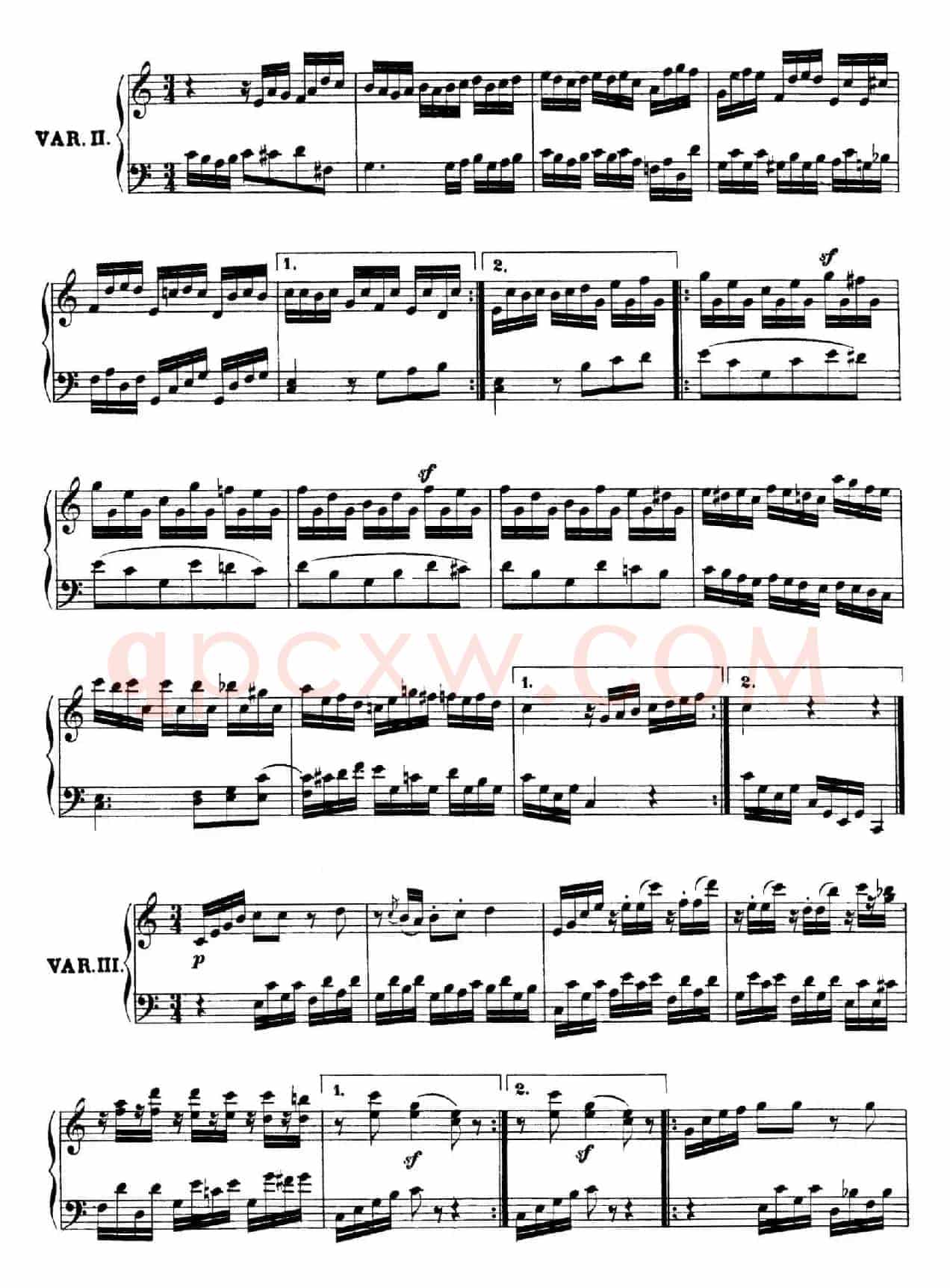 7 Variations in C WoO 78(C大调英国国歌变奏曲)
