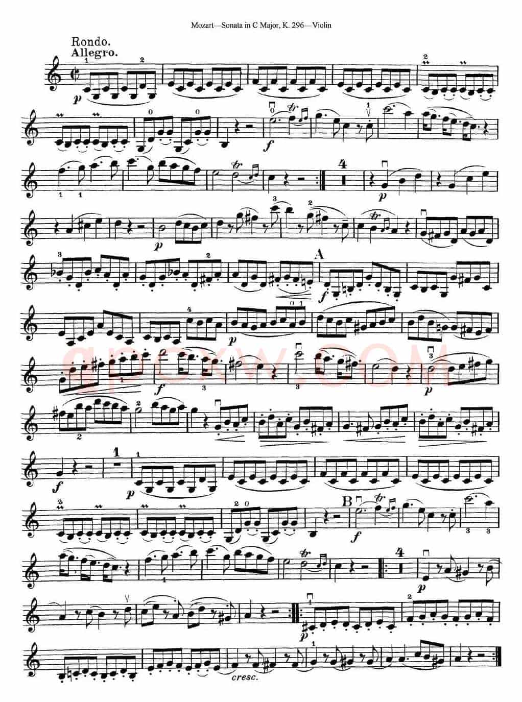 Violin Sonata in C Major K.296