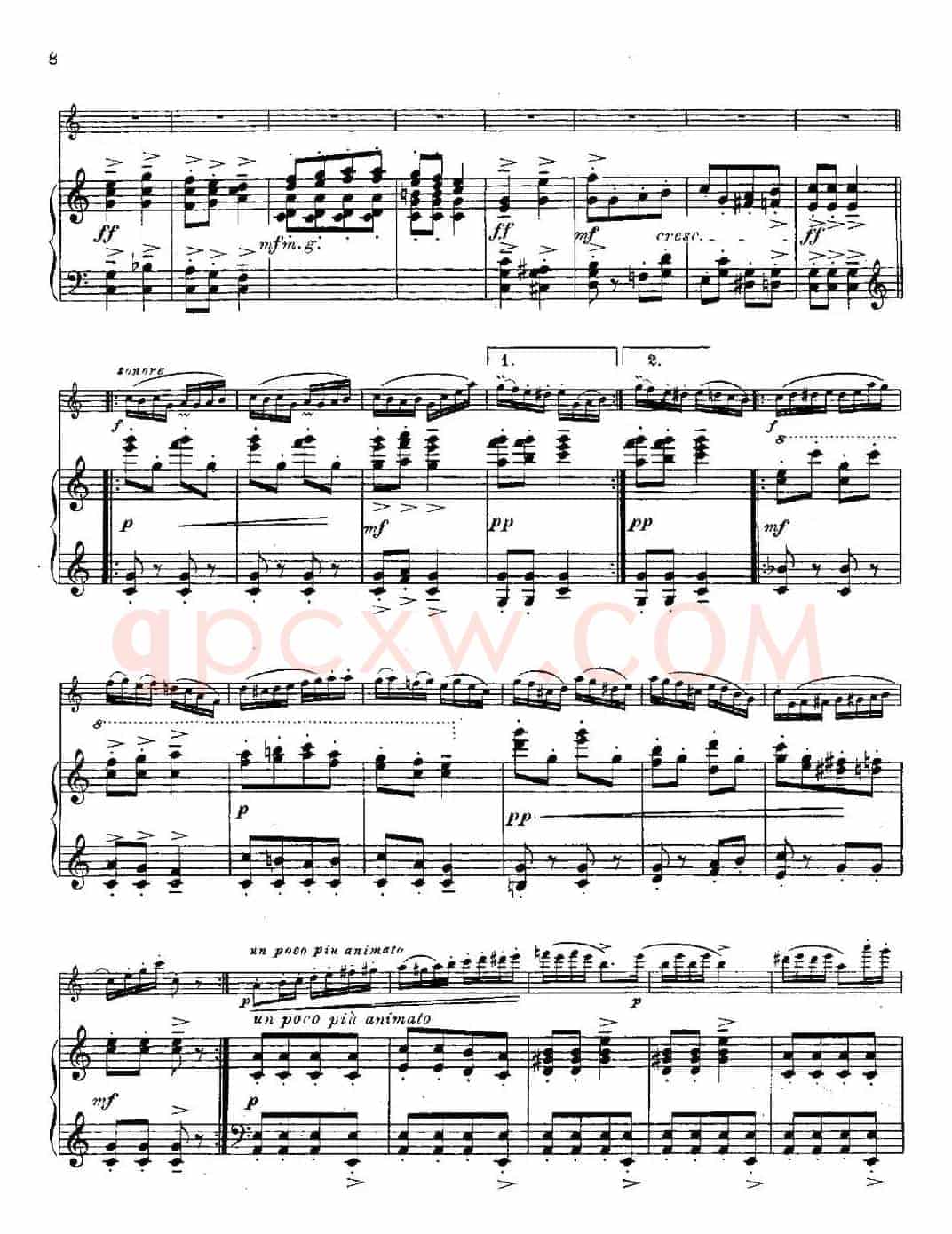 Fantaisies nationales. Hongrois.（Op.59 No.6）（长笛+钢琴伴奏）