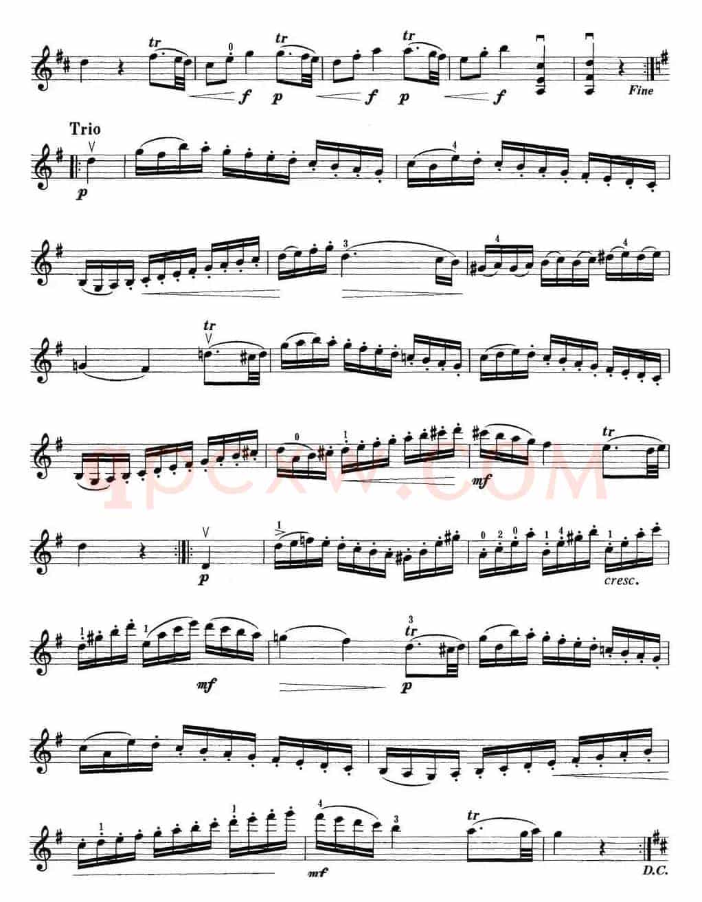 小提琴考级第五级：外国乐曲（6首）