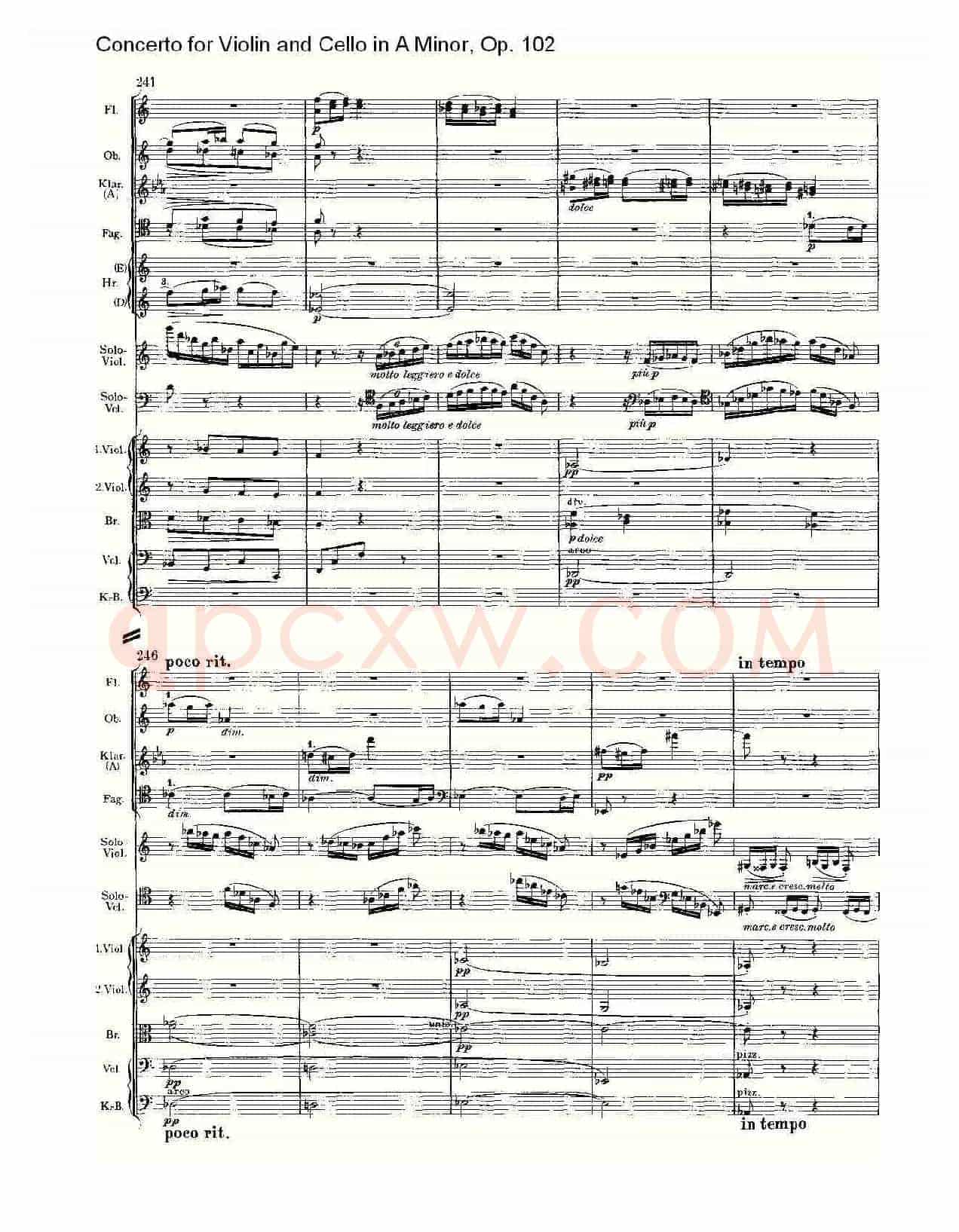 A小调小提琴与大提琴协奏曲, Op.102第三乐章