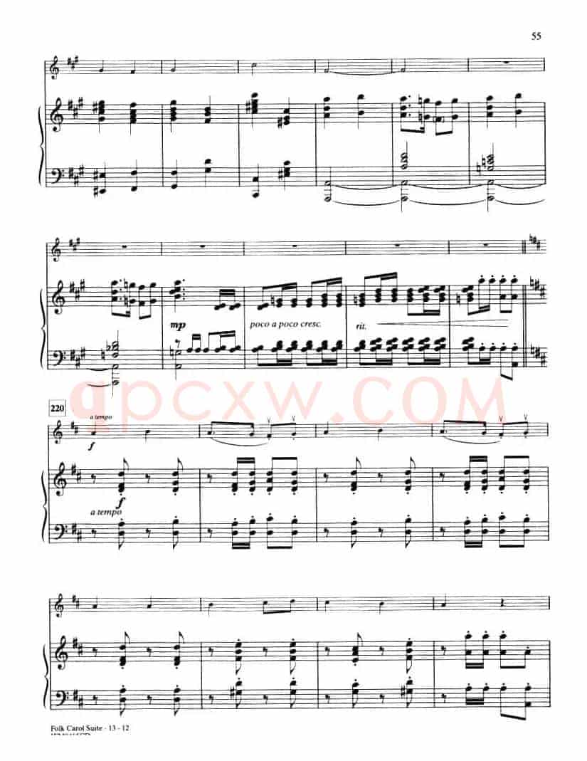 IV.O DU FROHLICHE／ECHO CAROL（钢琴伴奏谱）