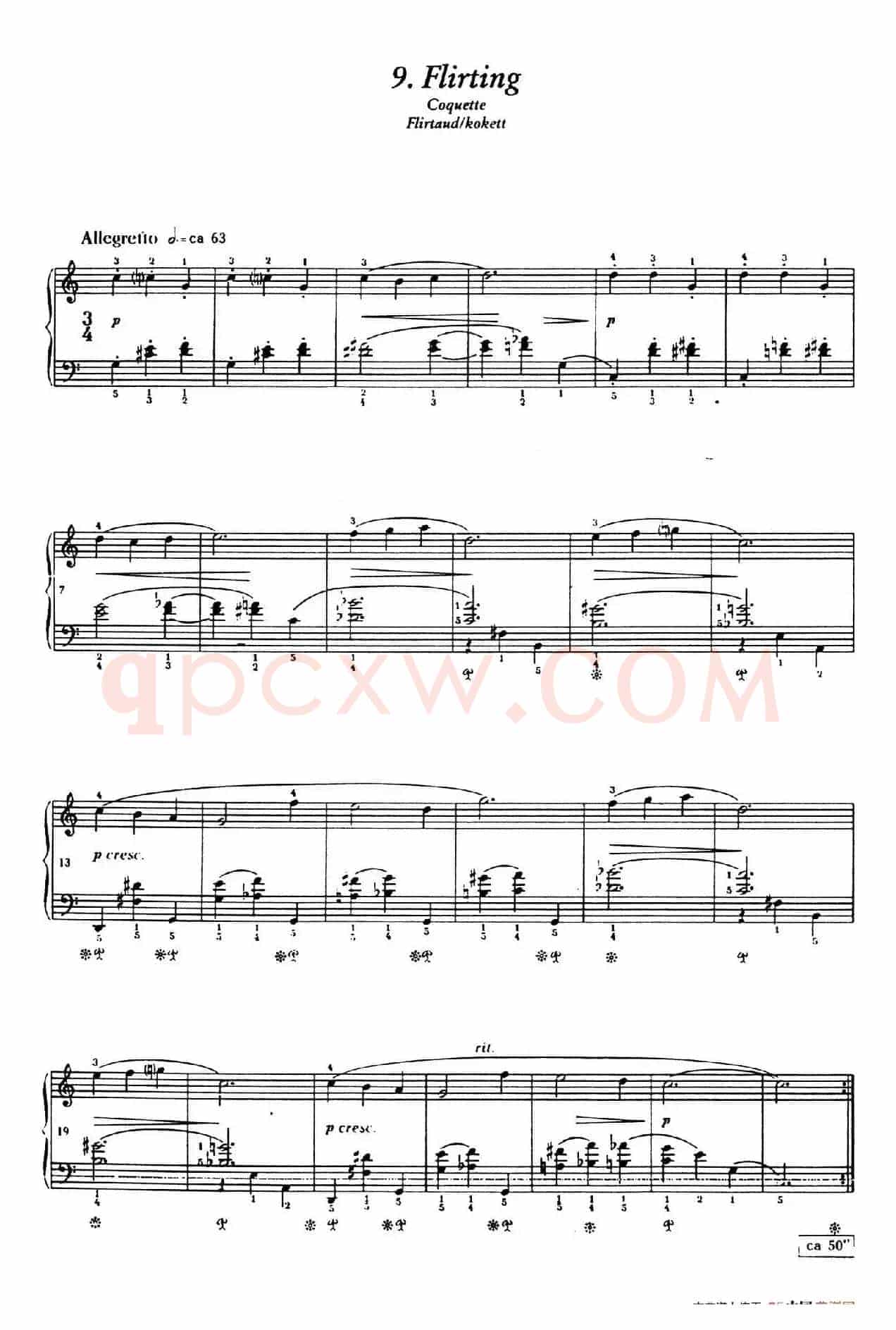 12 Folk Melodies(十二首民间曲调·9)