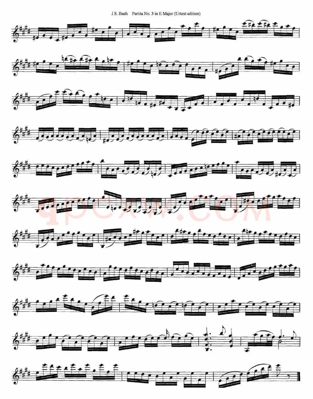 6 Violin Sonatas and Partitas 6.Partita No.3 in E Major（Urtext edition）