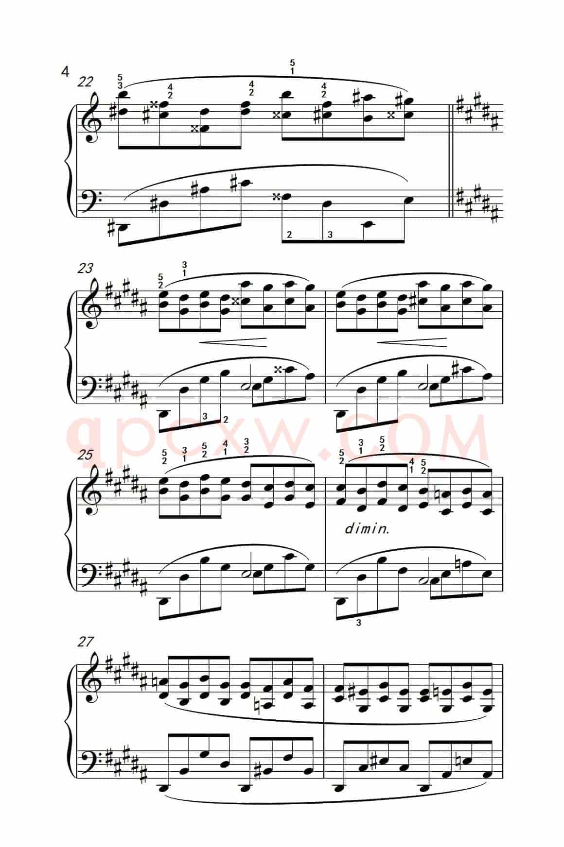 莫什科夫斯基 钢琴练习曲（第十三首）