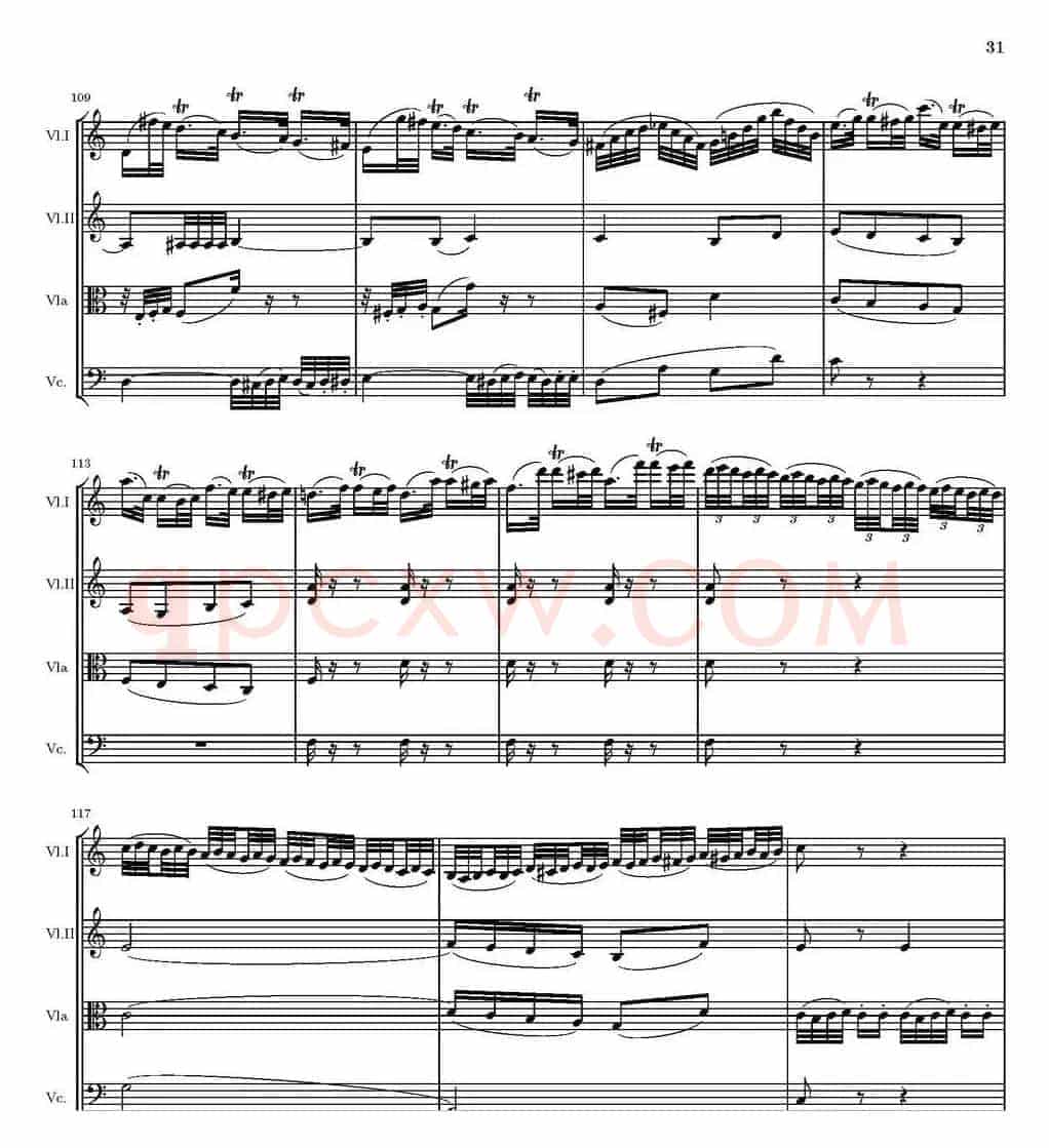 String Quartet nr.18 in E minor（E小调弦乐四重奏、P31-45）