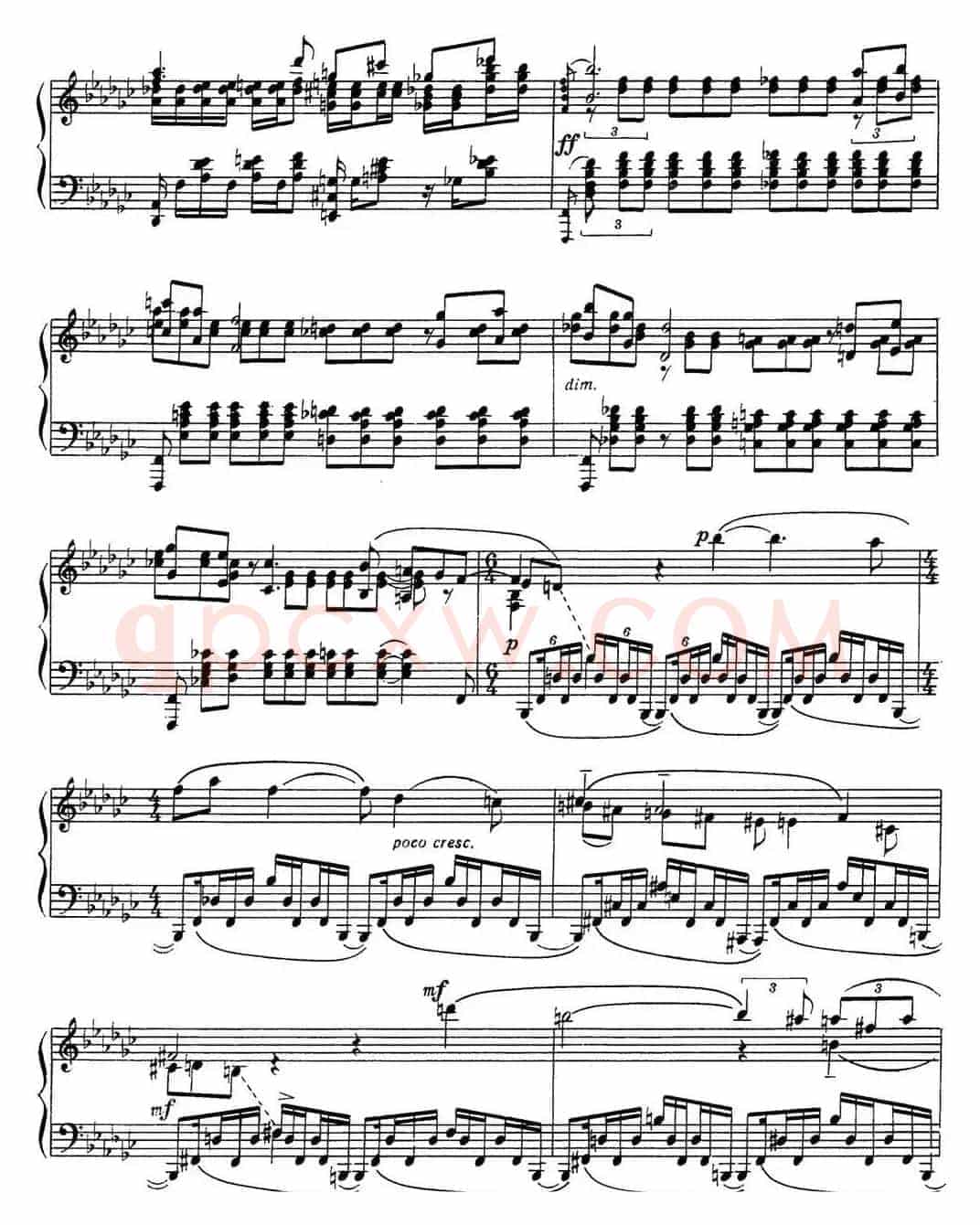 拉赫玛尼诺夫 音画练习曲13或14 Etudes tableaux Op.39 No.5